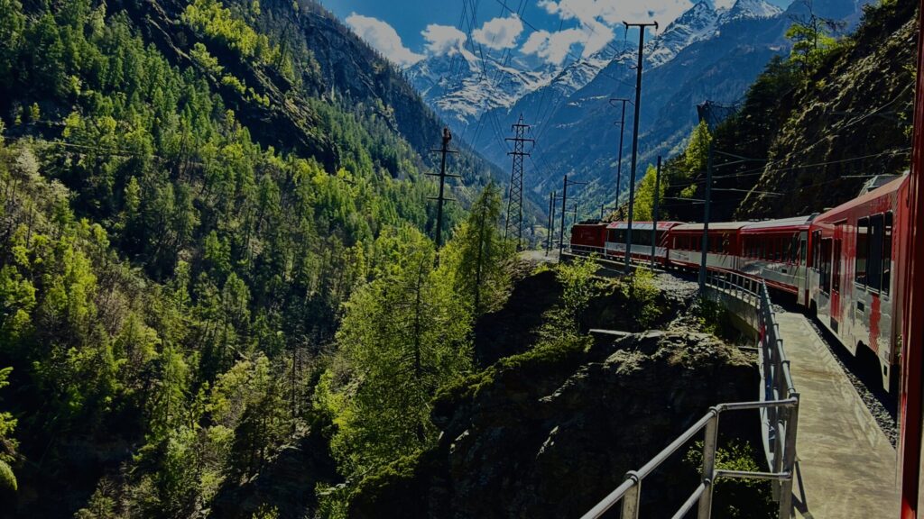 スイス登山列車からの景色